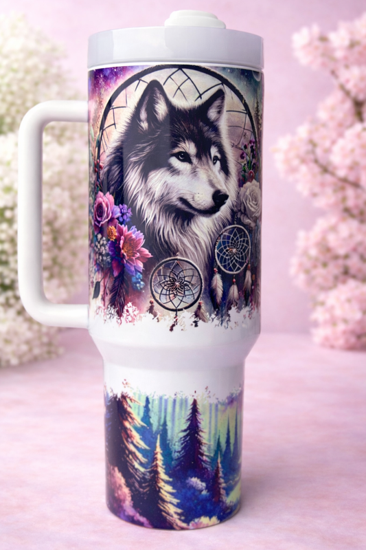 Edelstahl Trinkbecher Wolf