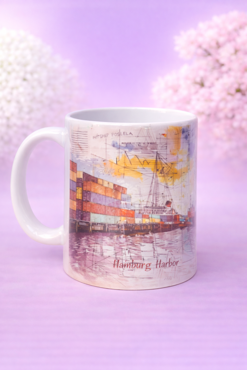 Hamburger Hafen Panorama-Tasse