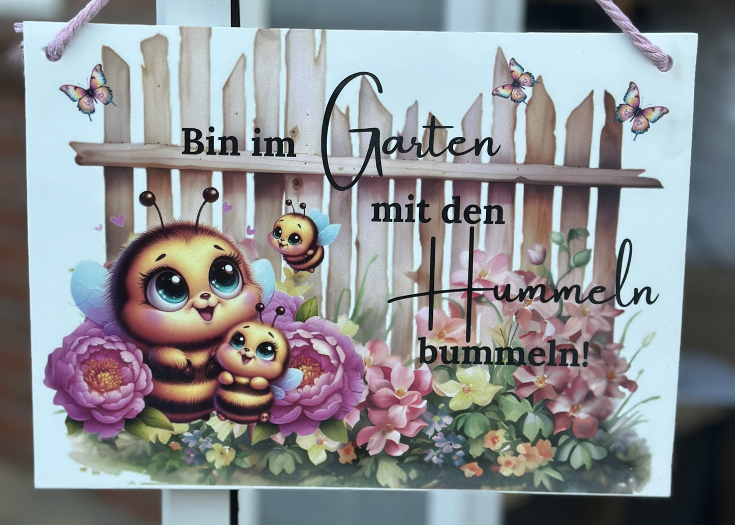 Gartenschild aus Acryl